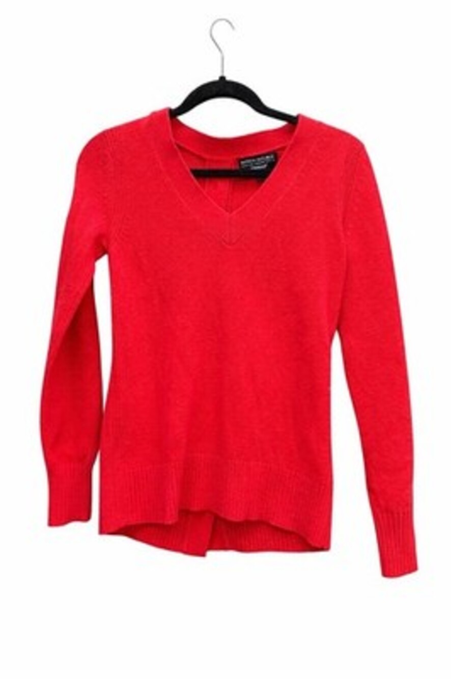 Banana Republic Red Merino Wool Sweater Fine Italian Yarn By Filpucci Women’s